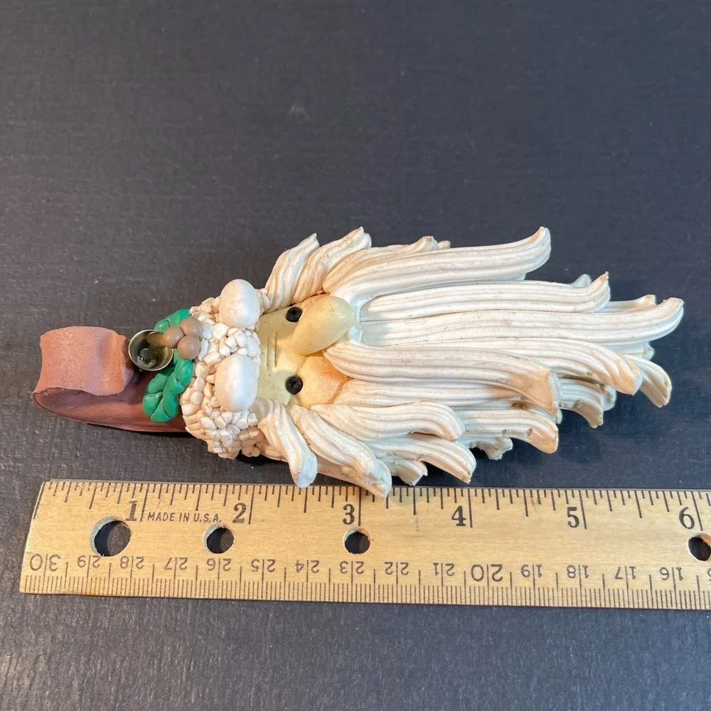 VTG Clay Art Design 6 Inch Santa Claus St. Nicholas Refrigerator Magnet